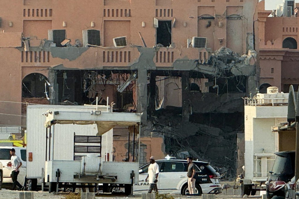 A damaged building following an Israeli attack on Hamas leaders in Doha, Qatar, on Tuesday. Photo: Reuters