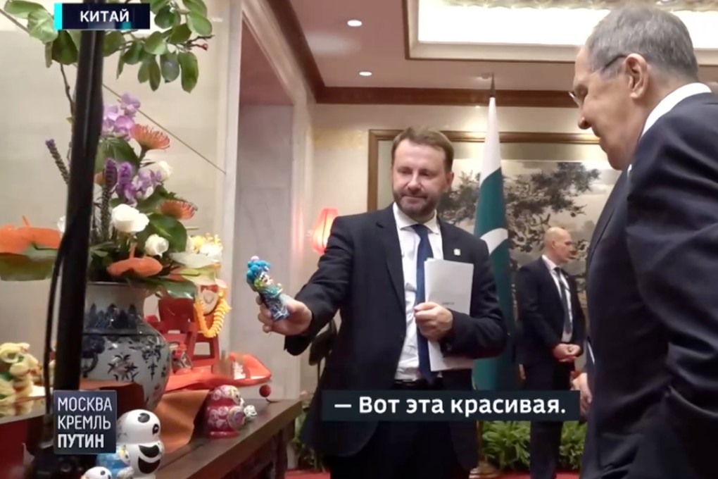 Video footage published by a Russian state media journalist offers a glimpse behind the scenes of the Russian government delegation’s visit to China last week. Photo: Handout