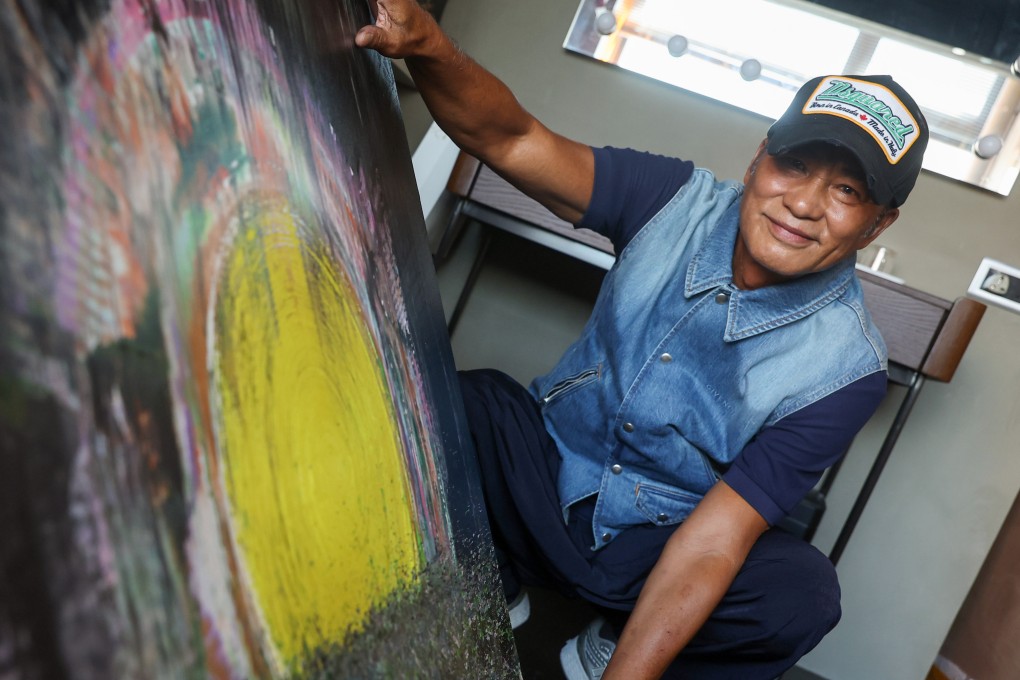 Veteran Hong Kong actor Simon Yam is pictured at his studio in the city’s Chai Wan neighbourhood. The 70-year-old, who got into painting and photography after big-screen success, says his creative outlets are all “interconnected”. Photo: Edmond So