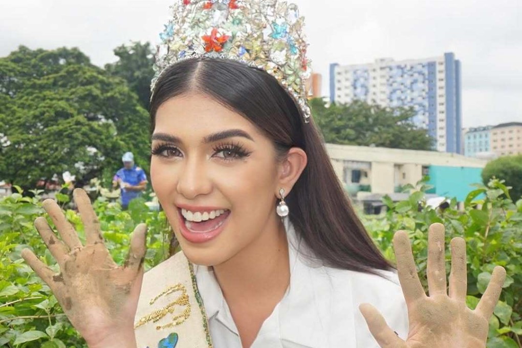 Miss Philippines Earth Joy Barcoma poses while taking part in an initiative to plant sampaguita, the country’s national flower. Photo: Instagram / joymayanne