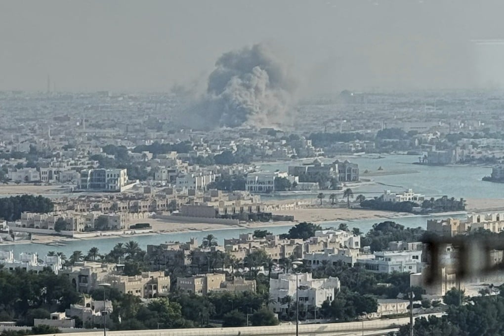 Smoke rises from an explosion in Qatar’s capital Doha on Tuesday following the Israeli strikes. Photo: UGC/AP