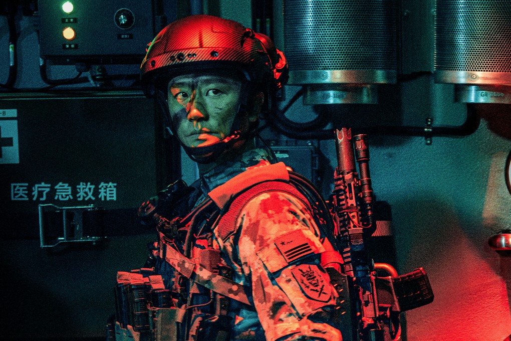 Huang Xuan in a still from Operation Hadal (category IIB, Mandarin, English), directed by Dante Lam, and co-starring Yu Shi and Zhang Hanyu.
