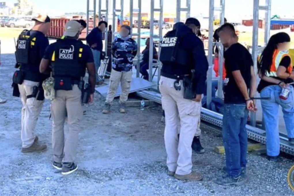 US immigration authorities arrested hundreds of South Koreans during a raid on a Hyundai manufacturing site in Ellabell, Georgia, on September 5. Photo: ATF Atlanta/ZUMA Press Wire/TNS