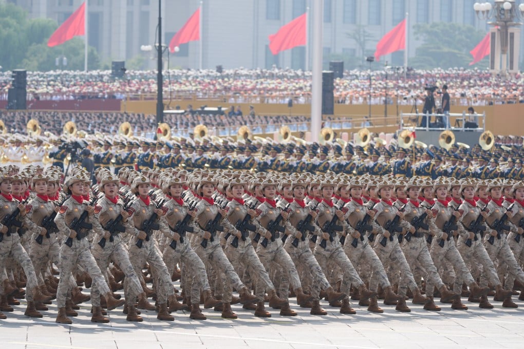 Chinese soldiers take part in the military parade marking the 80th anniversary of victory in the Chinese People’s War of Resistance Against Japanese Aggression, in Beijing, China, on September 3. Photo: Eugene Lee