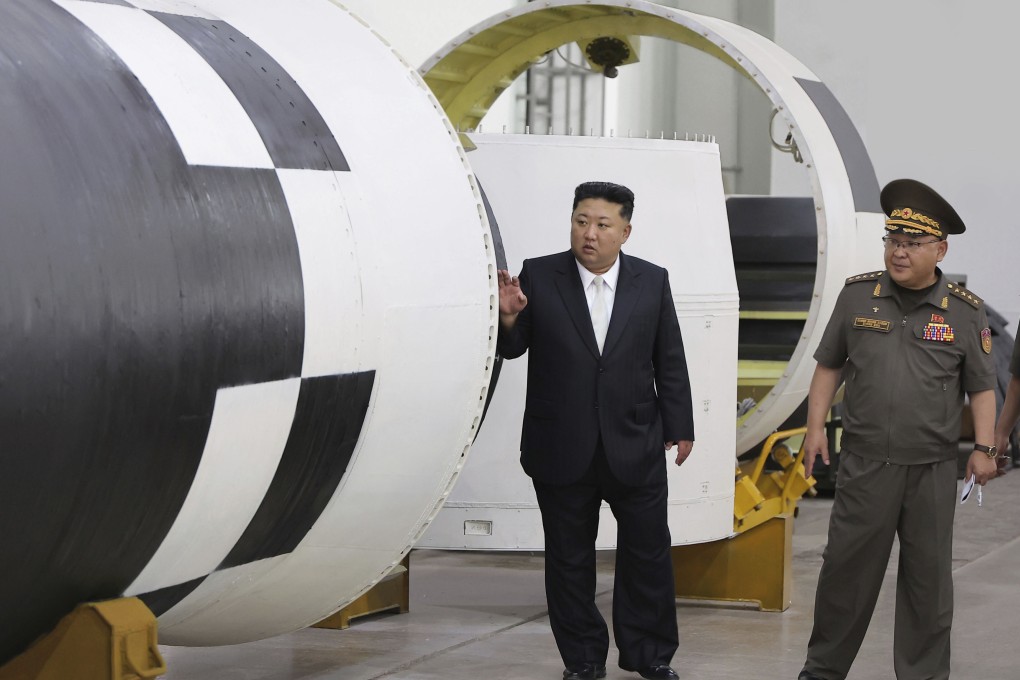 North Korean leader Kim Jong-un inspects a missile research institute at undisclosed location in North Korea on September 1.Photo: Korean Central News Agency/Korea News Service via AP