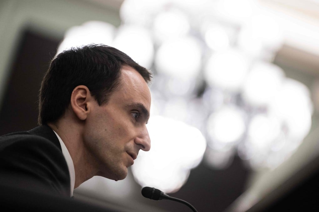 White House Office of Science and Technology Policy Director Michael Kratsios testifies on AI before a US Senate subcommittee on Wednesday. Photo: AFP