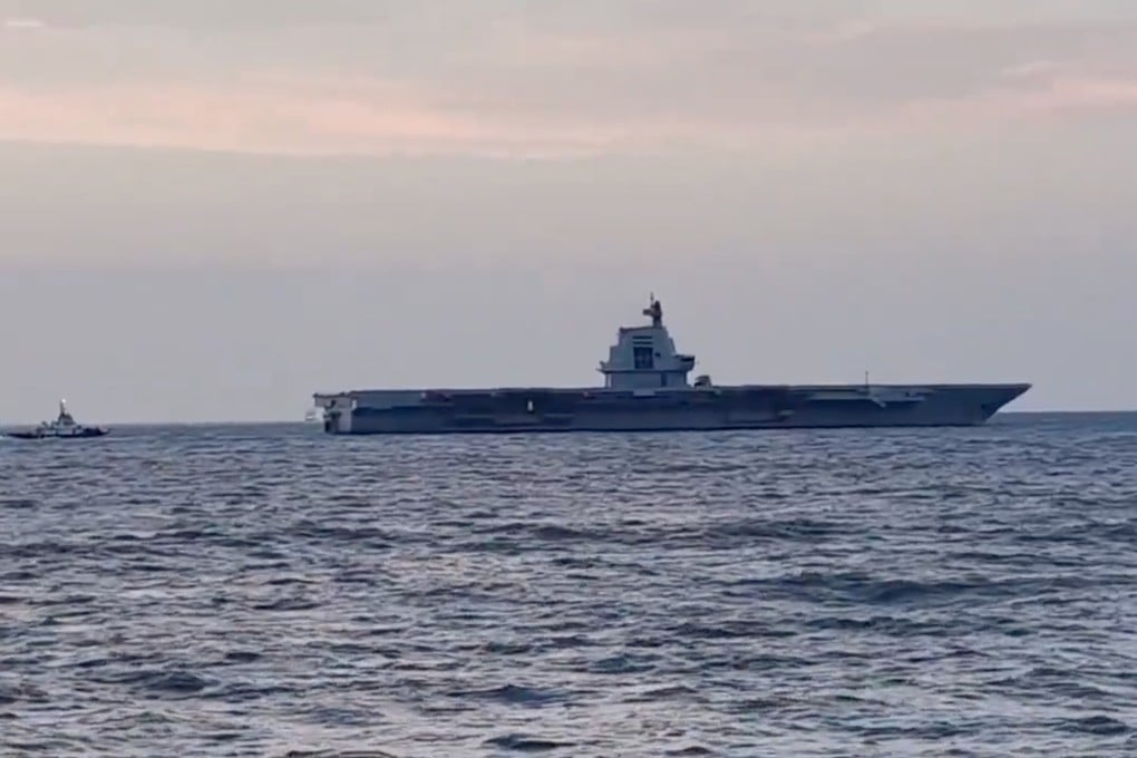 Some believe the Fujian may be sailing to Sanya, a key military port in south China. Photo: Handout