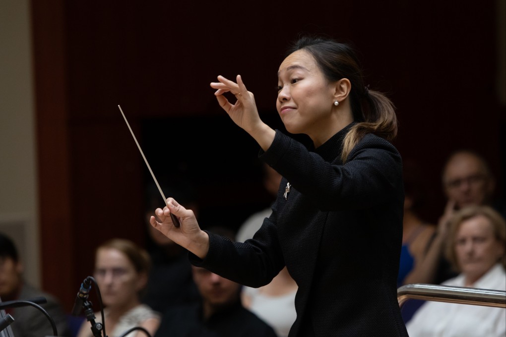 Vivian Ip conducts at the 2025 International Ferenc Fricsay Conducting Competition in Szeged, Hungary, where she placed third. She says that success in her field is about “one’s passion, belief and ability”. Photo: International Ferenc Fricsay Conducting Competition