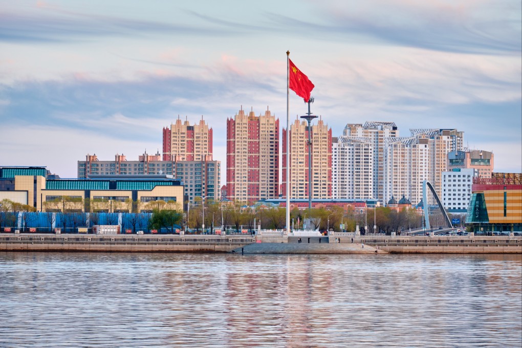 The northern Chinese city of Heihe is seen from across the border in Russia’s Blagoveshchensk - home to several Russian pupils who commute to China for school. Photo: Shutterstock