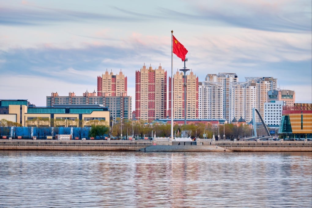 The northern Chinese city of Heihe is seen from across the border in Russia’s Blagoveshchensk - home to several Russian pupils who commute to China for school. Photo: Shutterstock