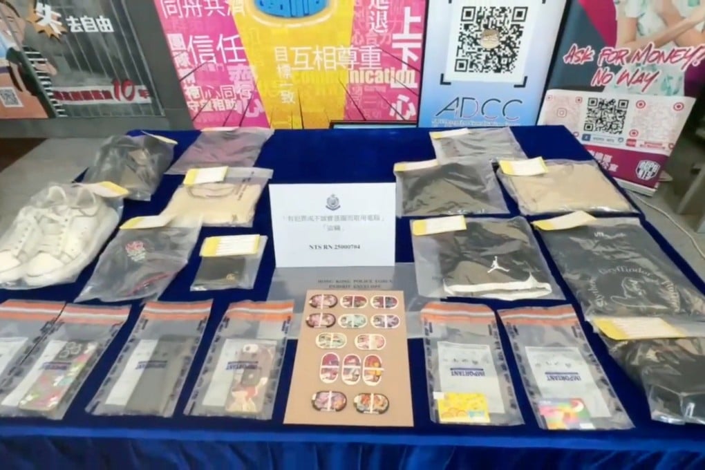 Police display evidence seized in and investigation that led to four suspects being arrested. Photo: Handout