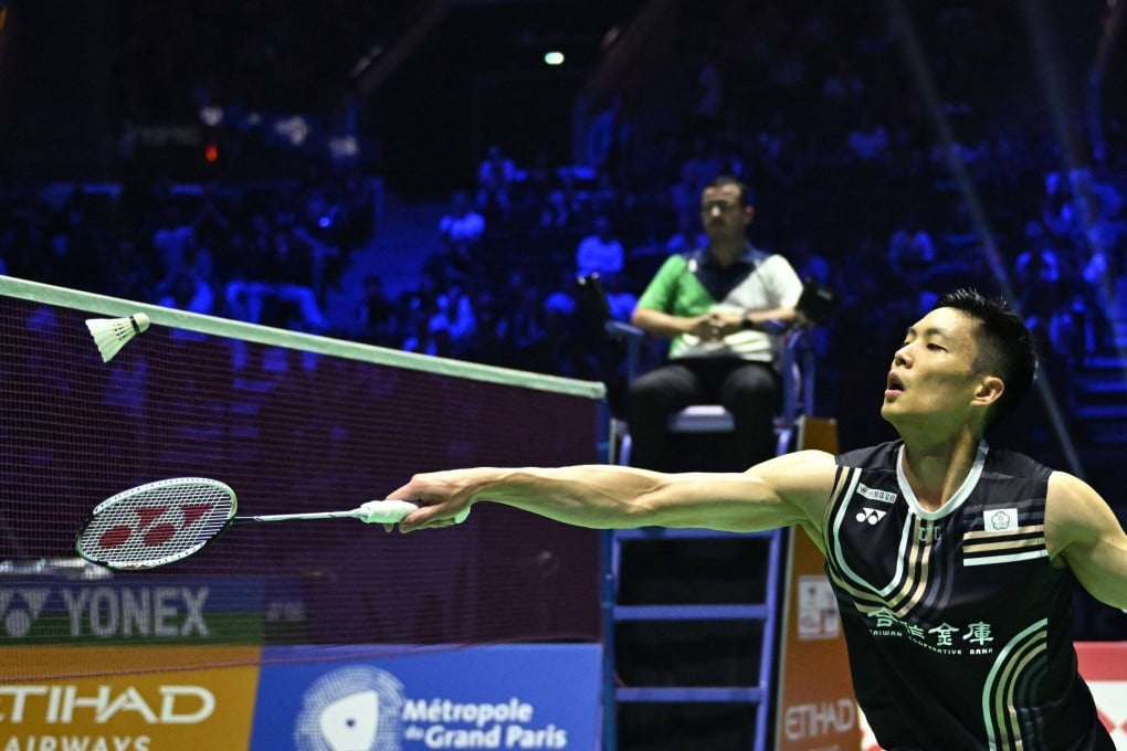 Chou Tien-chen, here in action at last month’s World Championships, is out of the Hong Kong Open after losing to Lakshya Sen. Photo: AFP