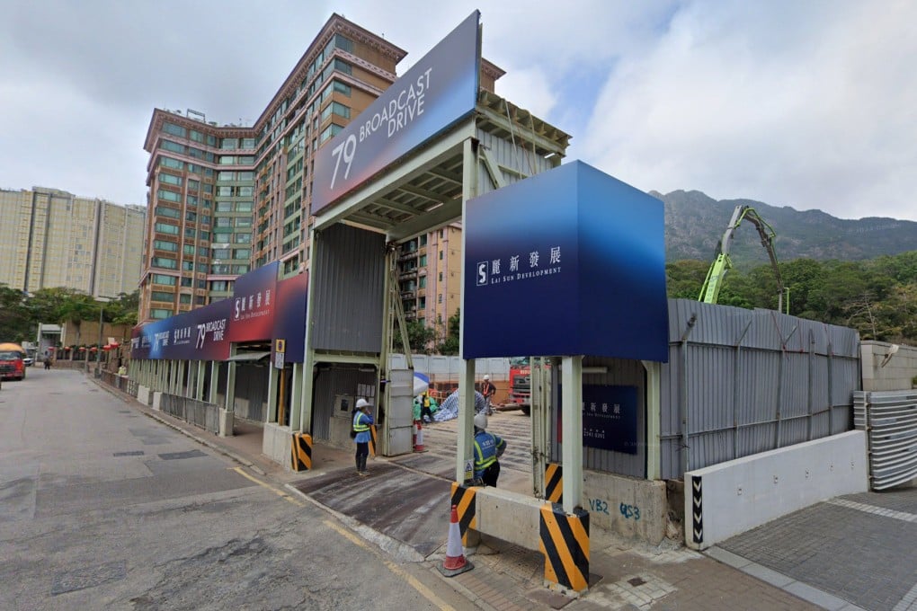 A construction site on Broadcast Drive in Kowloon City. Photo: Google Maps