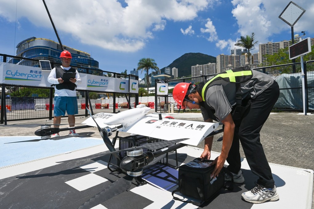 The pilot project aims to deliver medical supplies from Hong Kong Island to Cheung Chau, flying a 12km route between Cyberport in Southern district and St John Hospital. Photo: Handout