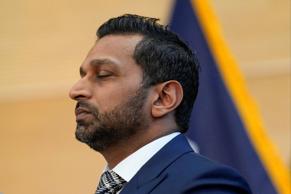 FBI Director Kash Patel attends a press conference in Orem, Itah, on Friday announcing details on the suspect in the shooting of US conservative commentator Charlie Kirk. Photo: Reuters