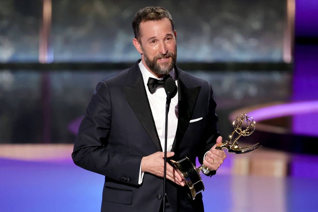 Noah Wyle holds his Emmy for best actor in a drama for The Pitt at the 2025 Emmy Awards at the Peacock Theatre on September 14, 2025 in Los Angeles, California. Photo: Getty Images via AFP