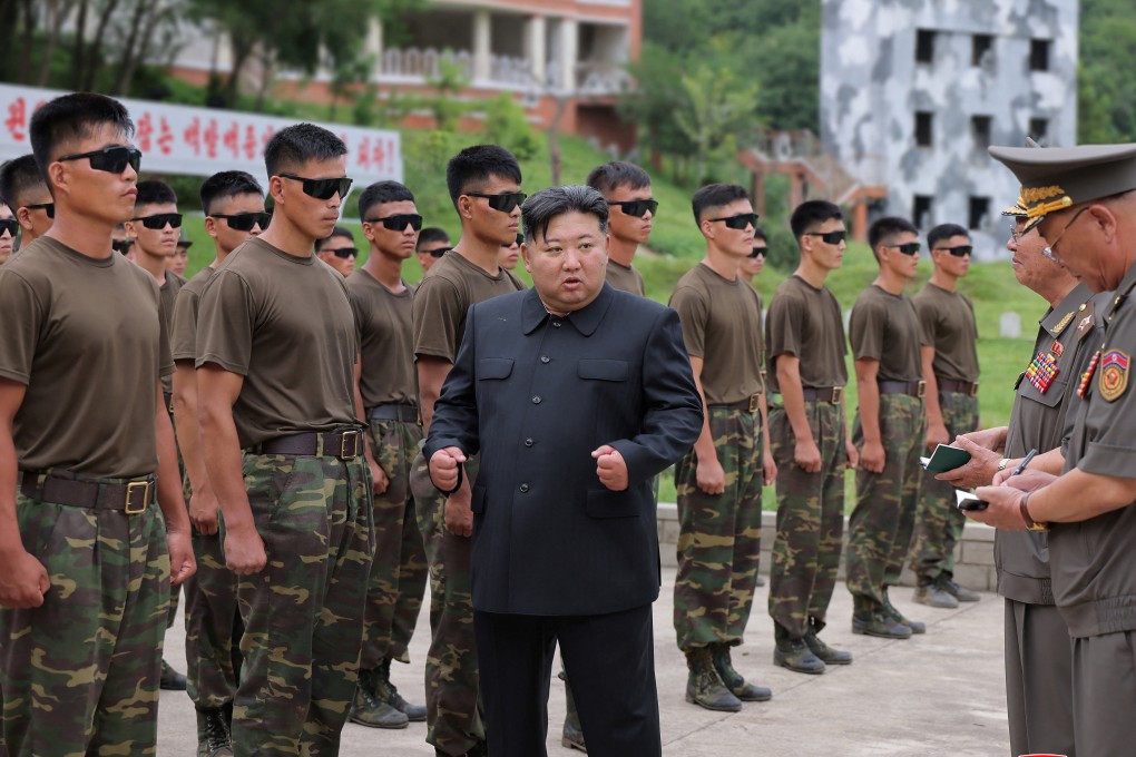 North Korean leader Kim Jong-un visits a special operations training base at an undisclosed location in North Korea last month. Photo: KCNA/Reuters