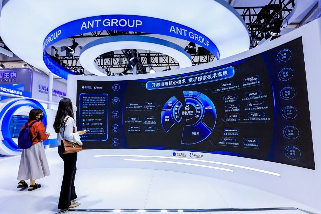 Ant Group released its report on the global open-source AI landscape at the Inclusion Conference on the Bund in Shanghai on Saturday. Photo: Handout