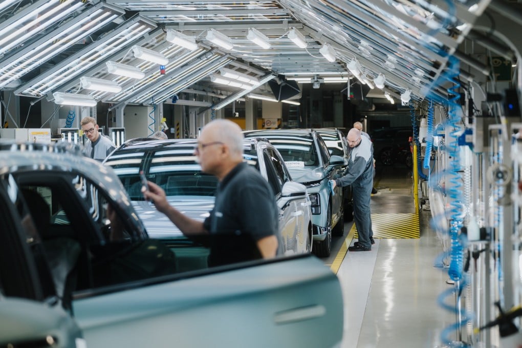 Xpeng said on Monday that the first batch of G6 and G9 SUVs rolled off the production line at Magna Steyr’s plant in Graz, Austria. Photo: Handout