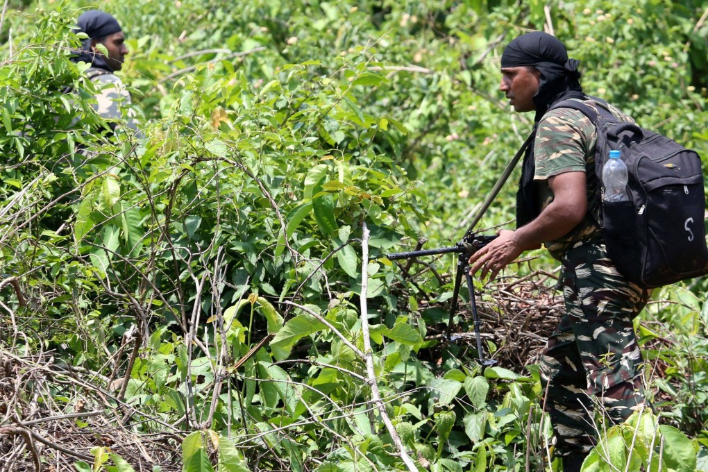 Indian military personnel patrol in Jharkhand state during an earlier operation against Maoist rebels. Photo: AFP