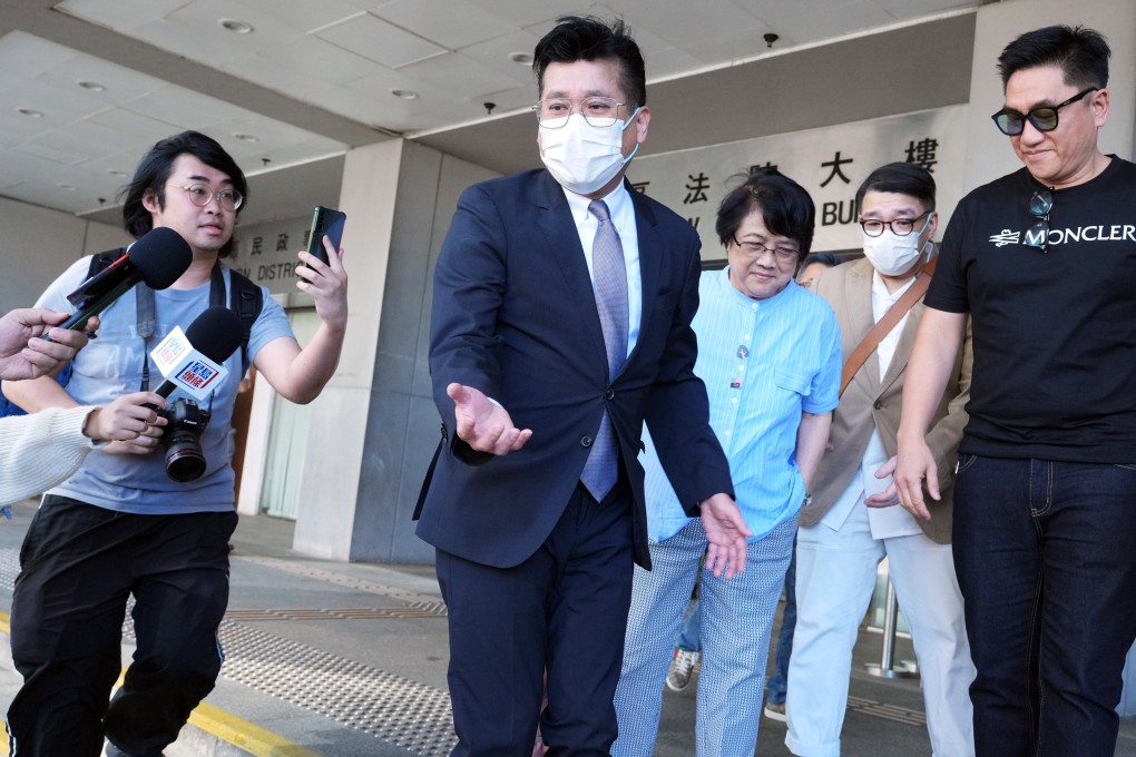 Johnson Chan leaves Eastern Court in Sai Wan Ho. Photo: May Tse