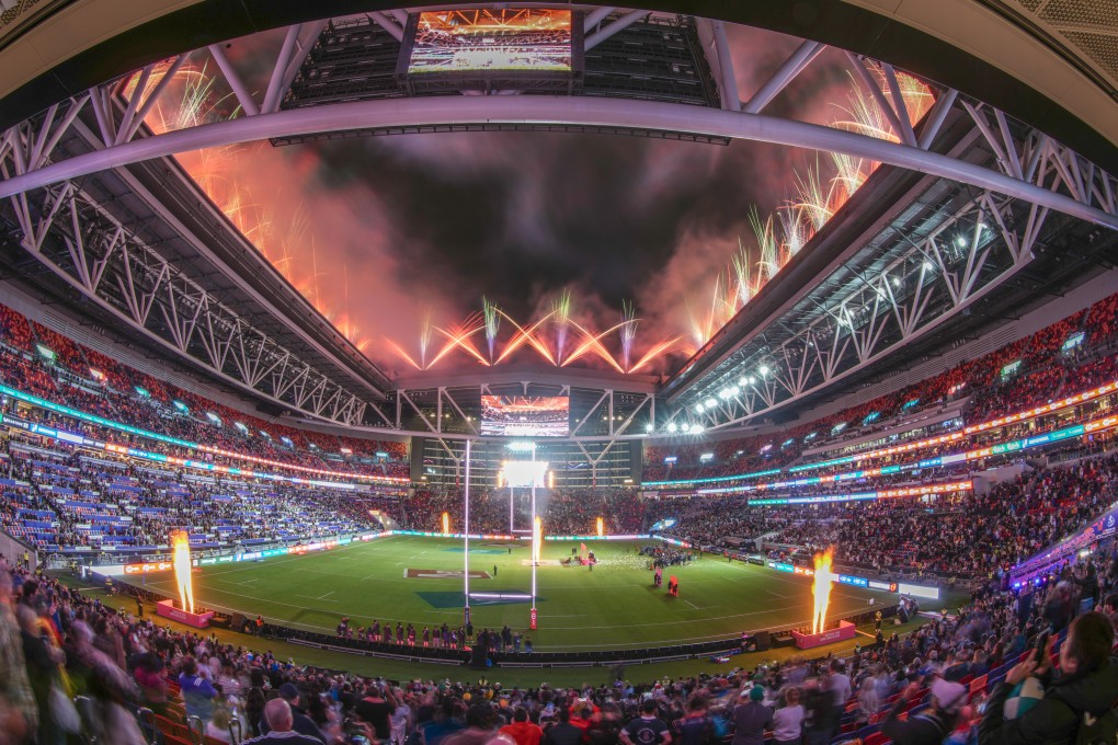 Fireworks round off this year’s Hong Kong Sevens at Kai Tak Stadium. Photo: Eugene Lee