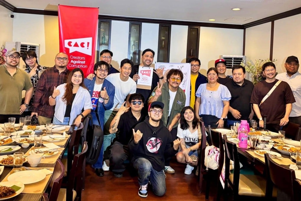 Members of the Creators Against Corruption online group, which launched in Pasig City, the Philippines, on Thursday. Photo: Carlo Ople