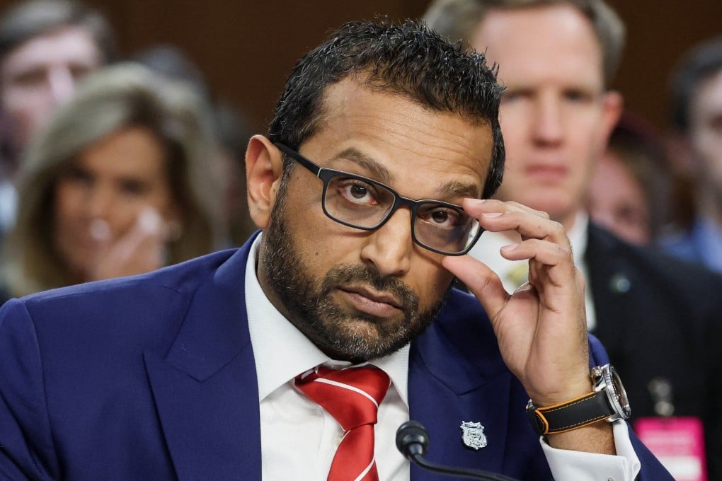 FBI Director Kash Patel testifies before a US Senate Judiciary Committee hearing on Tuesday. Photo: Reuters