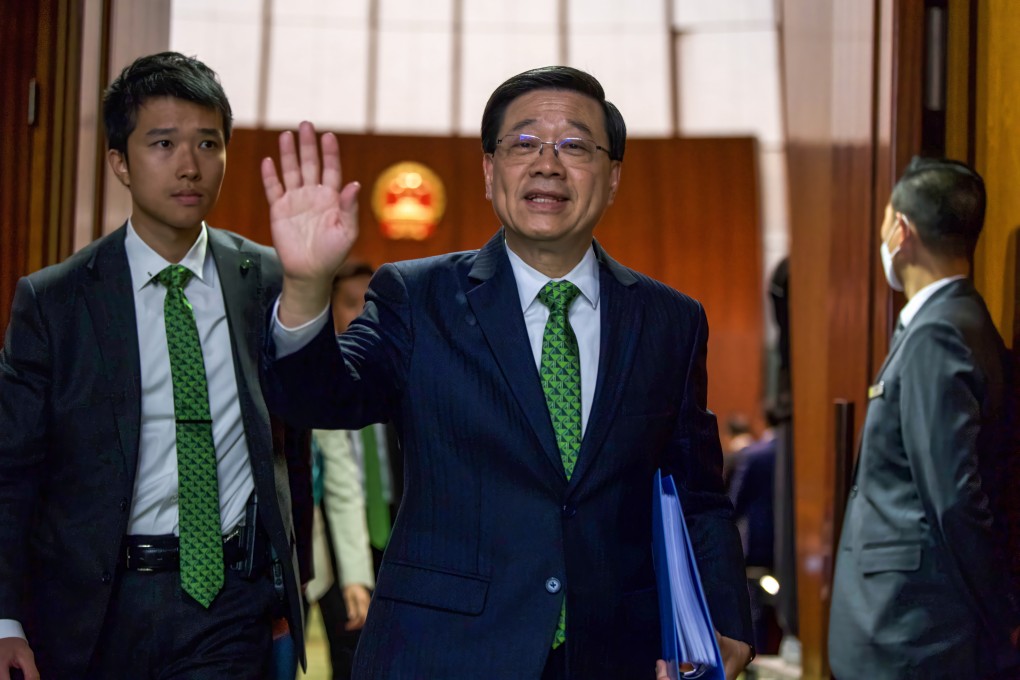Chief Executive John Lee Ka-chiu delivers his fourth policy address. Photo: Sam Tsang