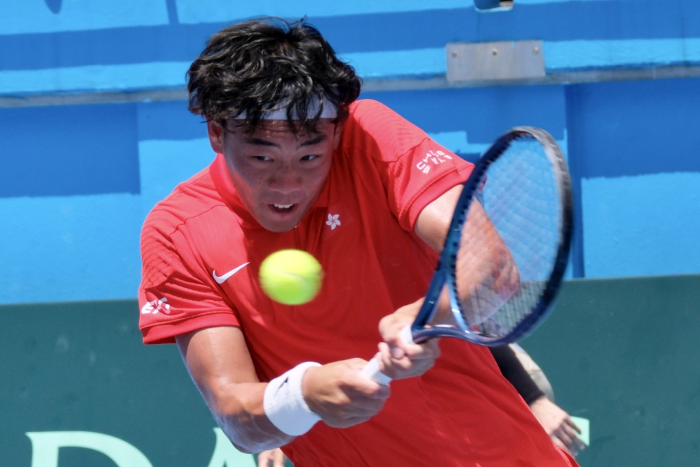 Coleman Wong lost on Thursday to world No 168 Taro Daniel at the Sichuan International Tennis Centre. Photo: Karma Lo