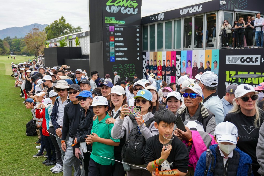 Spectators watch the final day of LIV Golf Hong Kong in March this year. Photo: Eugene Lee