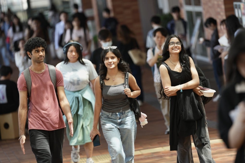 Students at the University of Hong Kong campus in Pok Fu Lam. The government will also increase the enrolment ceiling for self-financing non-local students at public universities from 40 to 50 per cent of its local undergraduate places in the next school year. Photo: Karma Lo