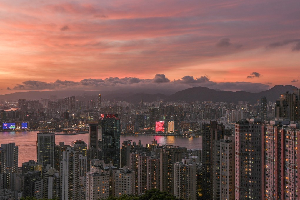 Hong Kong is lit up at sunset on July 23, 2024. Photo: Eugene Lee
