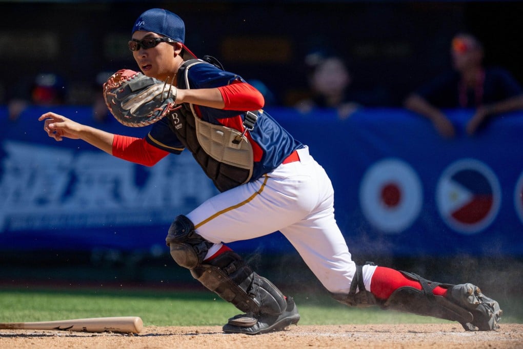 Catcher Thomas Li, pictured at last year’s under-18 Asian Championship, was converted into a pitcher by coach Cola Yeh. Photo: BAHKC