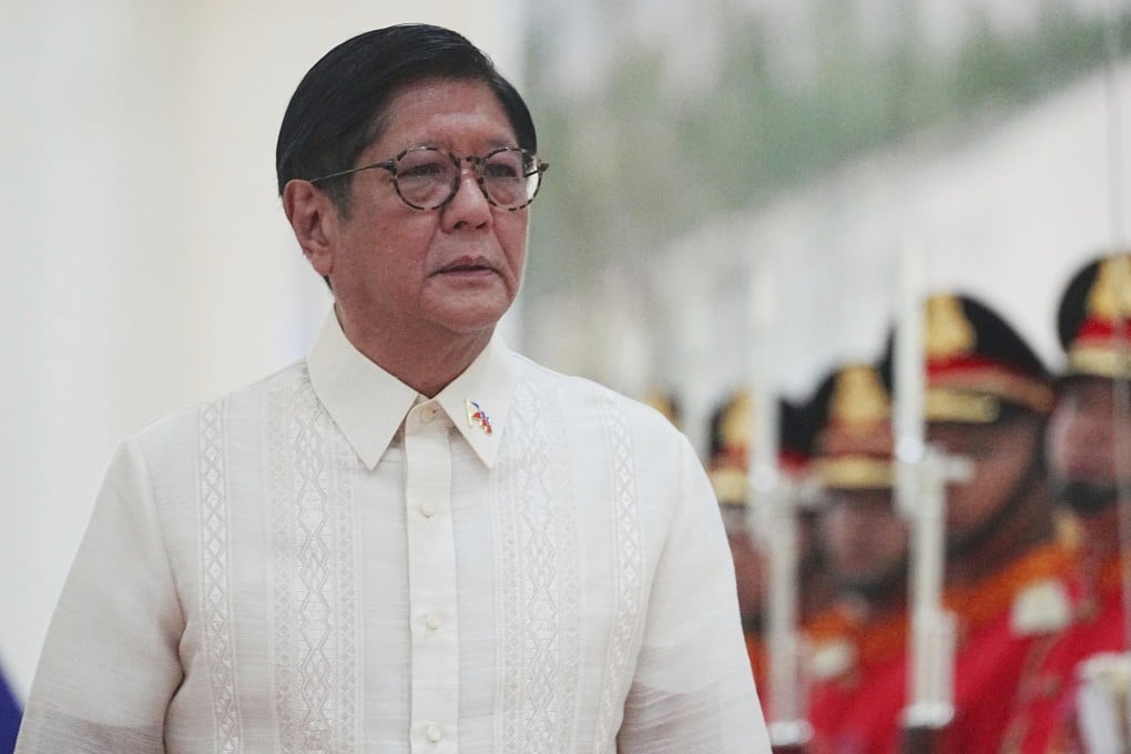 Philippine President Ferdinand Marcos Jnr reviews an honour guard during a state visit to Cambodia on September 8. Photo: AP
