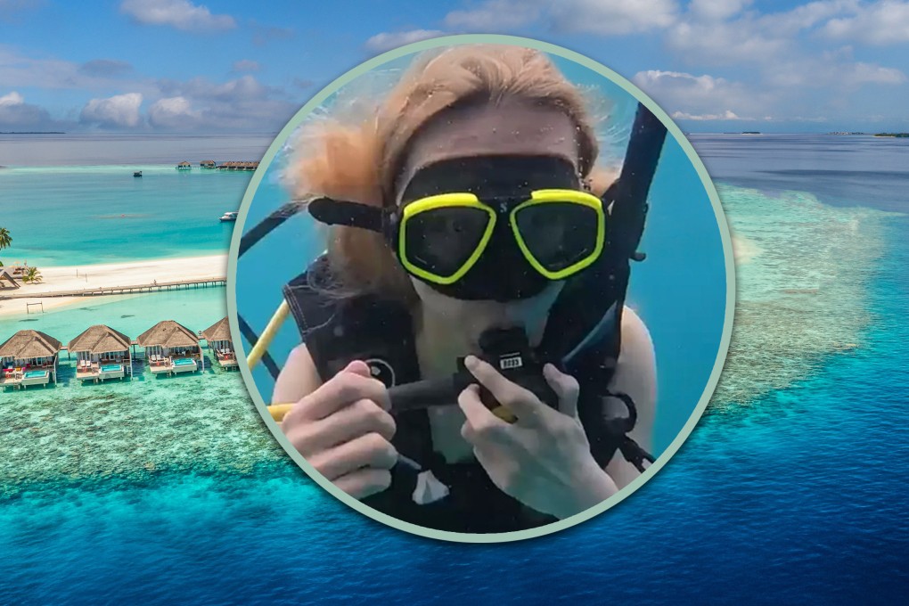 A Chinese diver who was left adrift at sea in the Maldives has yet to receive an apology from the hotel responsible for her trip. Photo: SCMP composite/Shutterstock/Douyin