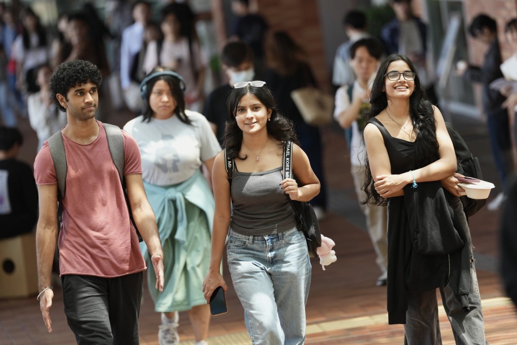 Foreign students at the University of Hong Kong campus in Pok Fu Lam. Photo: Karma Lo
