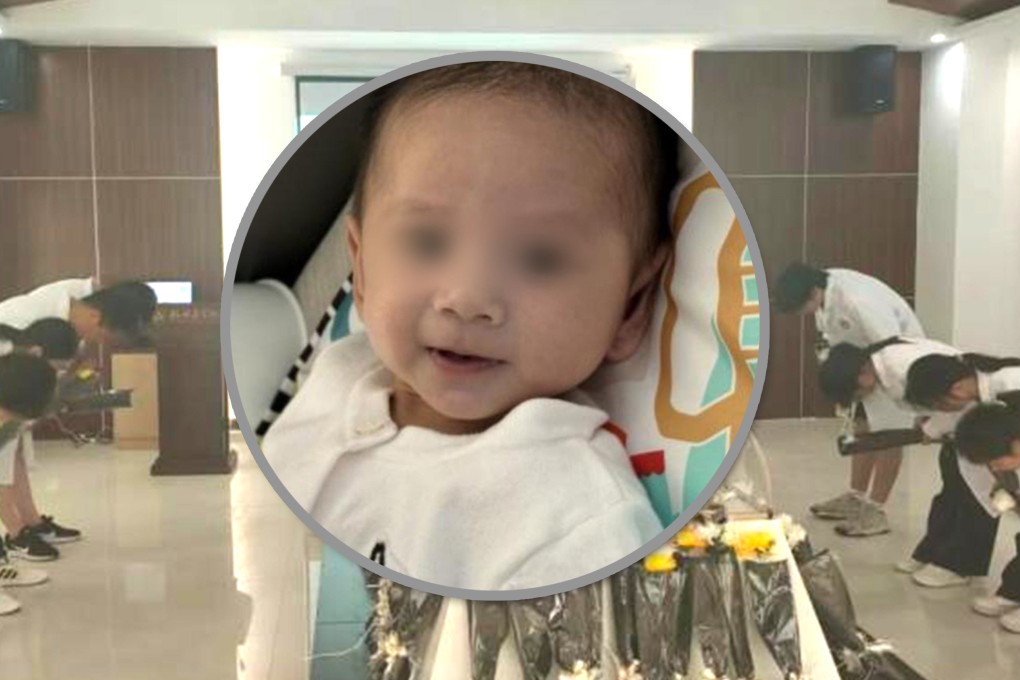 Xile, who is known as China’s “big-eyed baby”, died of congenital heart disease at 237 days old and has become a body donor for paediatric research. Photo: SCMP composite/The Paper
