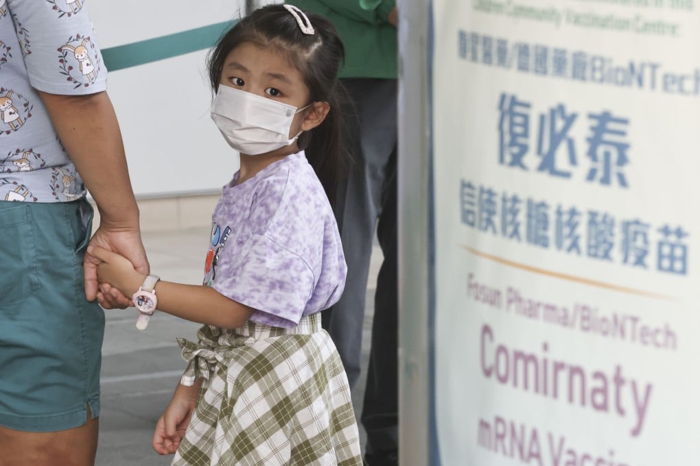 A child visits a vaccination site at Hong Kong Children’s Hospital in Ngau Tau Kok in 2022. Photo: K.Y. Cheng