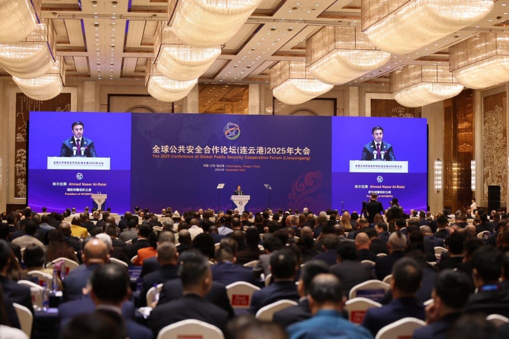 Wednesday’s conference in Lianyungang, Jiangsu province, was attended by nearly 2,000 representatives from 120 jurisdictions and international organisations. Photo: Hong Kong Police