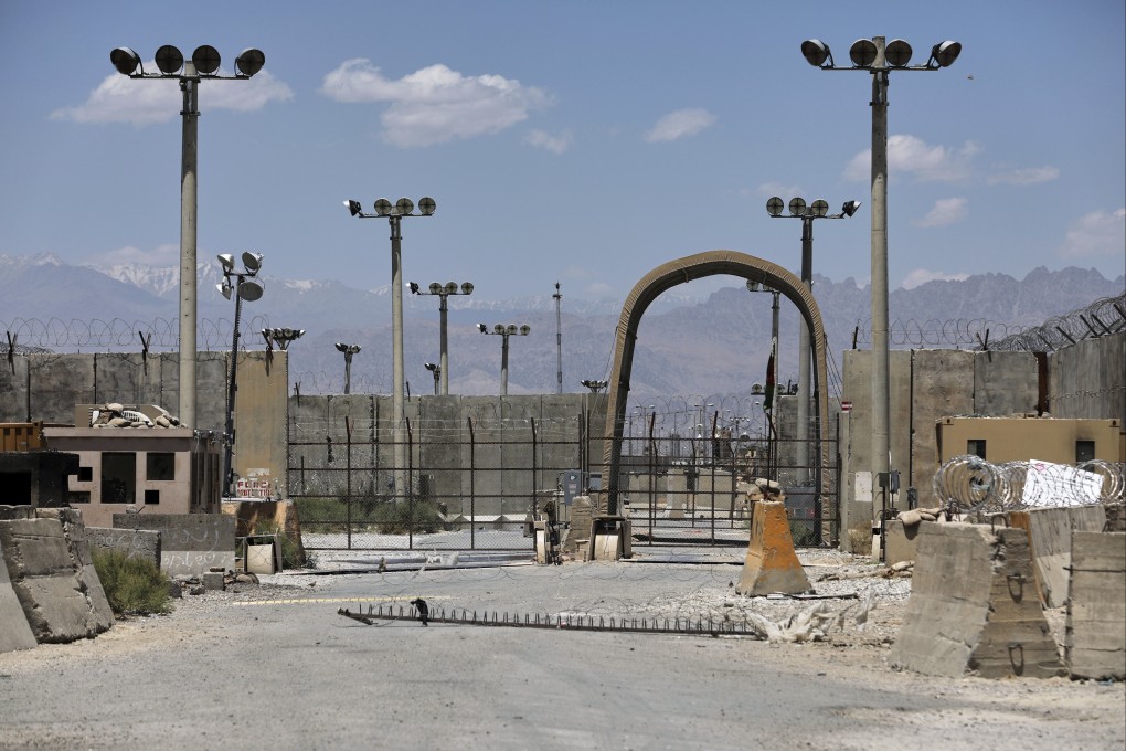 Bagram Air Base is located less than 800km from Afghanistan’s border with China’s Xinjiang Uygur autonomous region. Photo: AP