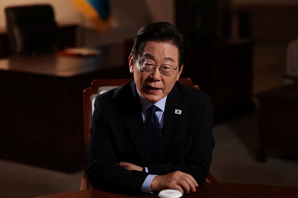 South Korean President Lee Jae-myung at the presidential office in Seoul on Friday. Lee says he is planning bold reforms to establish a “complete self-reliant posture”. Photo: Reuters