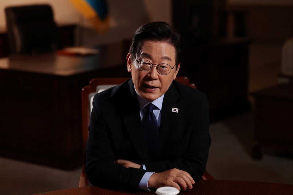 South Korean President Lee Jae-myung at the presidential office in Seoul on Friday. Lee says he is planning bold reforms to establish a “complete self-reliant posture”. Photo: Reuters