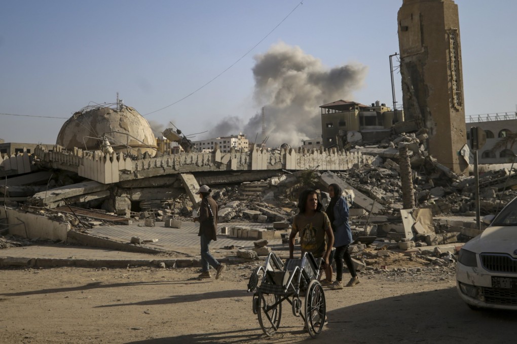 Smoke rises after an Israeli airstrike on Gaza City on Sunday. Photo: EPA