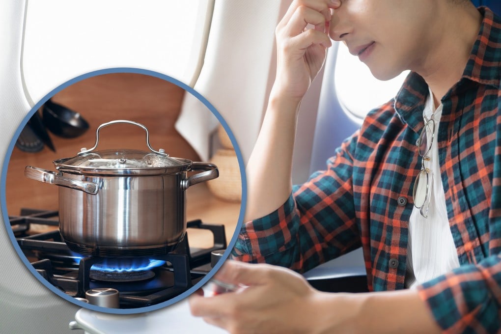 During a flight from Shanghai to Singapore, a Chinese passenger suddenly remembered that he had left his gas stove on at home. Photo: SCMP composite/Shutterstock
