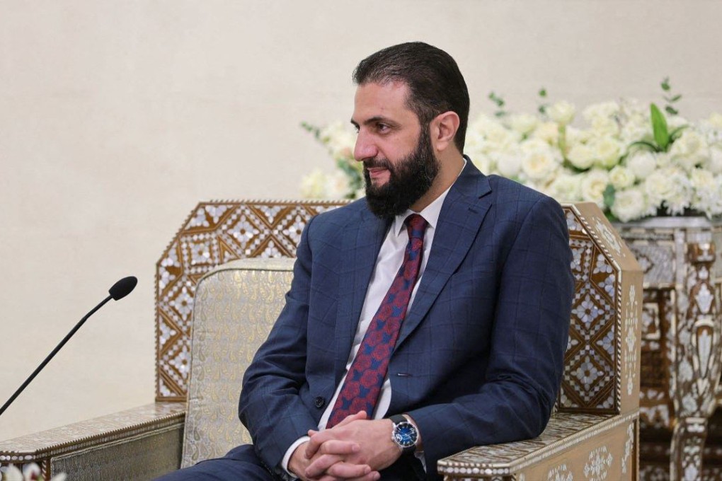 Syria’s interim President Ahmad al-Sharaa. Sharaa landed in the US on Sunday ahead of a meeting of the UN General Assembly. Photo: SANA / AFP