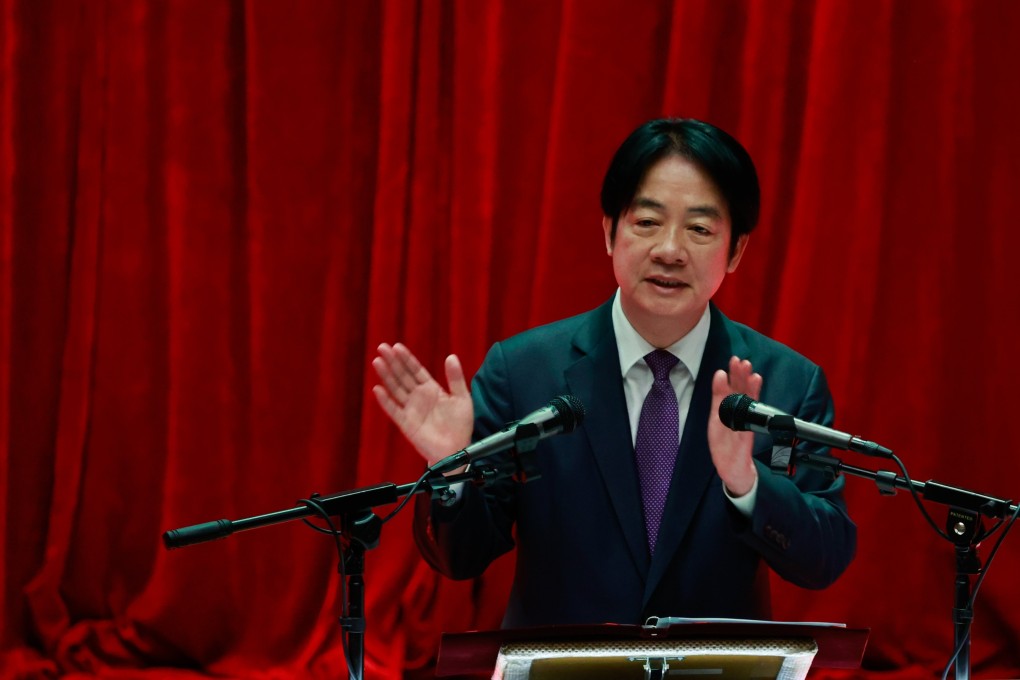 Taiwanese leader William Lai Ching-te speaks during a ceremony ahead of Armed Forces Day in Taipei on September 2. Lai’s rhetoric has been a particular flashpoint for voter discontent. Photo: EPA