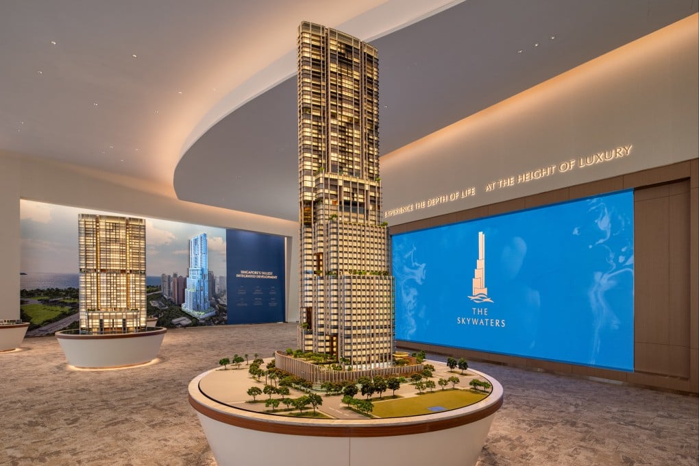 Designed by Skidmore, Owings & Merrill, The Skywaters, at 305 metres in height, will be Singapore’s tallest landmark. Credit: Patrick Lau Photography/The Skywaters