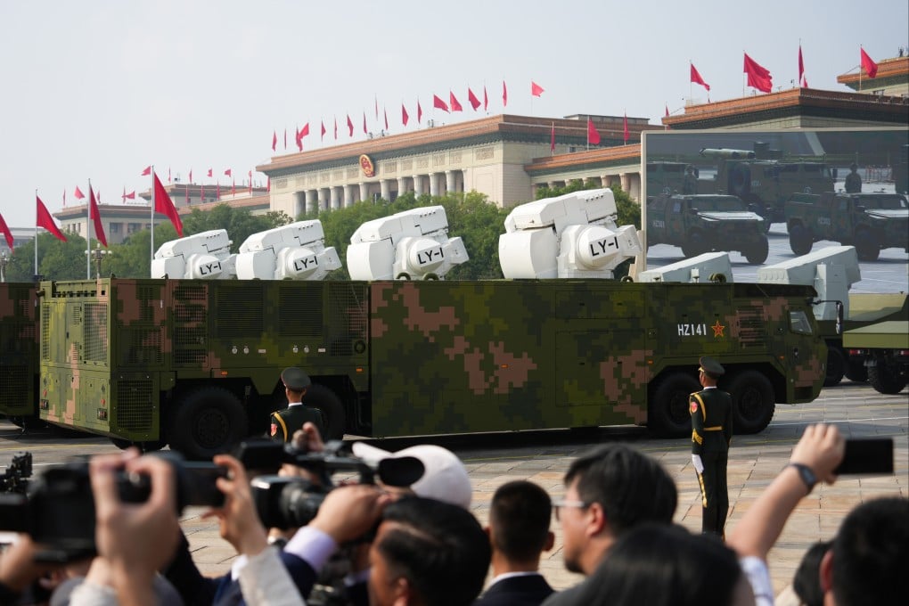 Chinese LY-1 lasers featured at this month’s Victory Day parade. Photo: Eugene Lee