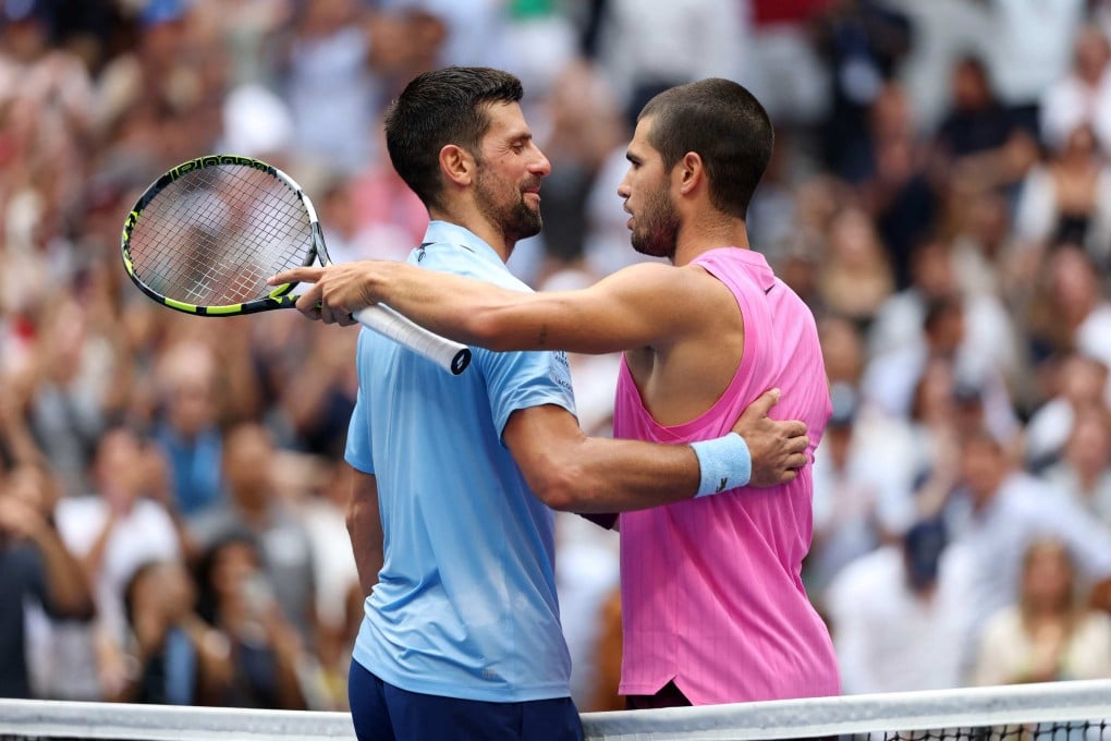 Novak Djokovic (left) has not played since losing to Carlos Alcaraz in the semi-finals of the US Open this month. Photo: AFP